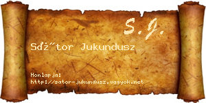 Sátor Jukundusz névjegykártya